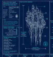 Load image into Gallery viewer, Jellyfish UAP Blueprint, Archival Print