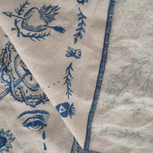 Load image into Gallery viewer, Delft Blue Dove-Bandana or Altar Cloth