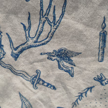 Load image into Gallery viewer, Delft Blue Dove-Bandana or Altar Cloth
