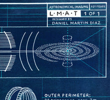 Load image into Gallery viewer, Large Mirror Array Telescope BLUE, Archival Print