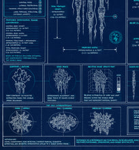 Load image into Gallery viewer, Jellyfish UAP Blueprint, Archival Print
