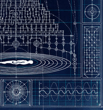 Load image into Gallery viewer, Interdimensional Projection Blue, Archival Print
