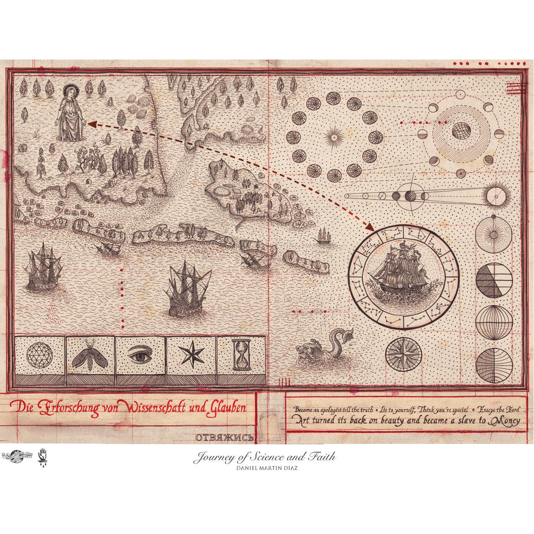 Journey of Science and Faith, Archival Print