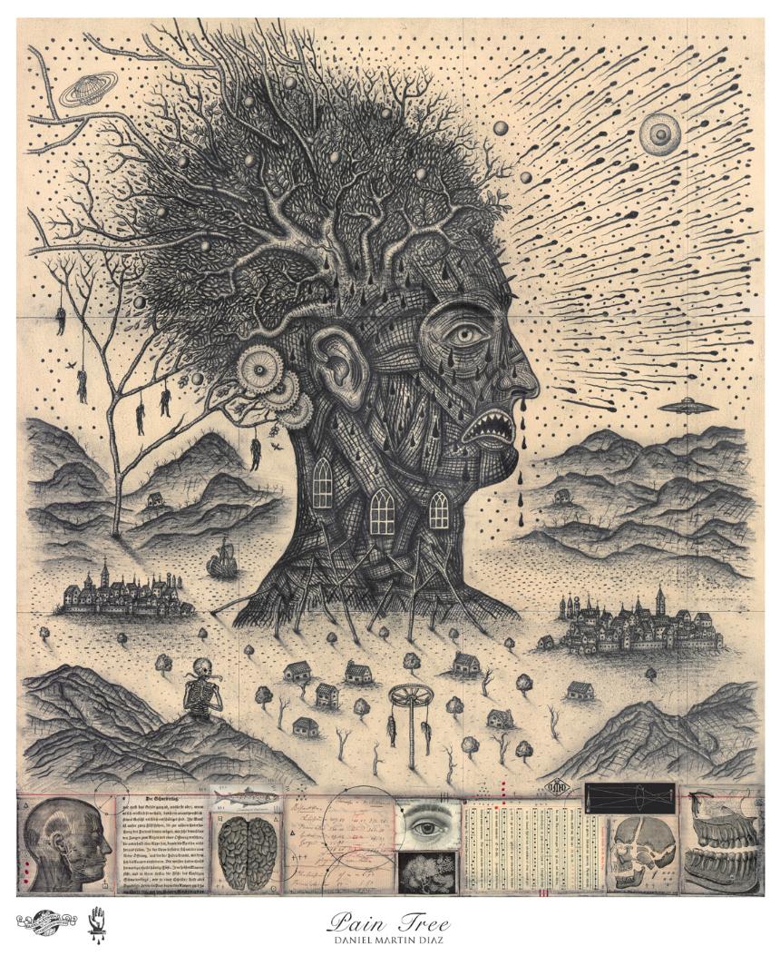 Pain Tree Form Pain Tree, Archival Print – Daniel Martin Diaz