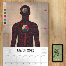 Load image into Gallery viewer, 2023 Calendar and Phases of the Moon Diagram
